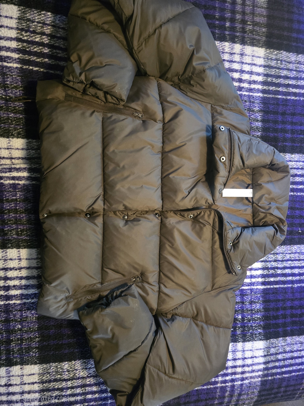 ALO Yoga Women's Brown Hooded Puffer Jacket